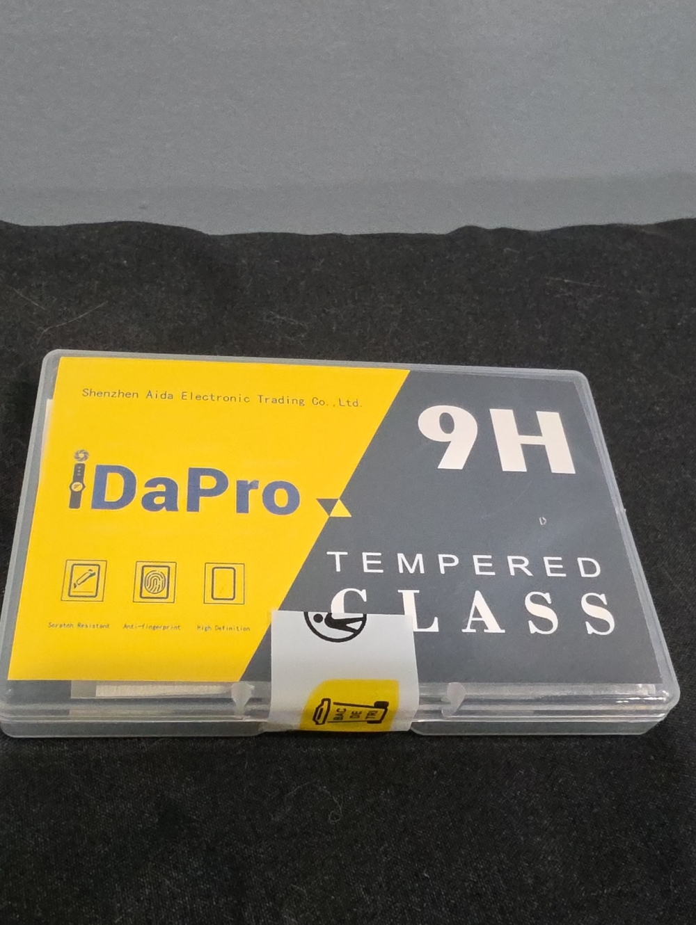 Samsung Tempered Glass Screen Protector - Yellow & Gray Packaging